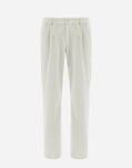 Herno TROUSERS IN LINEN VELVET Natural PT000053U126511100