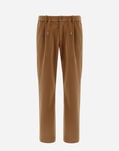 Herno TROUSERS IN LINEN VELVET Camel PT000053U126512157