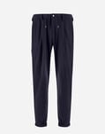 Herno TROUSERS IN CREPE FLUID Navy Blue PT000058U334219200