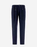 Herno TROUSERS IN NEW BUSINESS Navy Blue PT000066U126359200