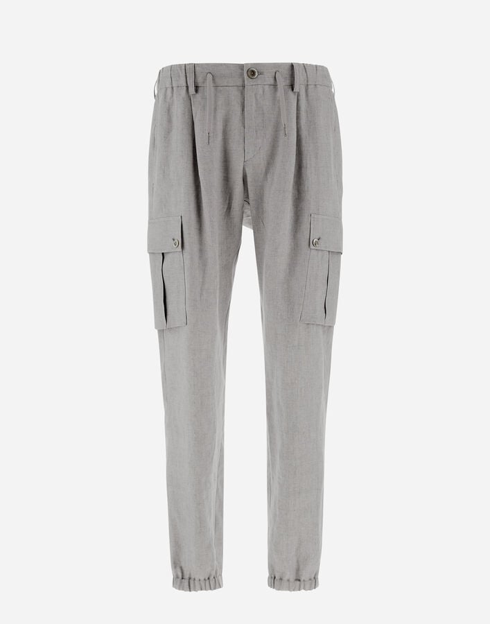 Herno RESORT TROUSERS IN NEW LINO Chantilly PT00012UR17105Z1985