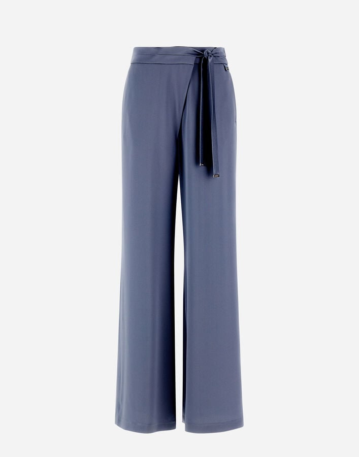 Herno RESORT TROUSERS IN SATIN EFFECT Denim PT00019DR125469121