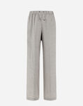 Herno RESORT TROUSERS IN NEW LINO LUREX Light Grey PT00027DR171329406